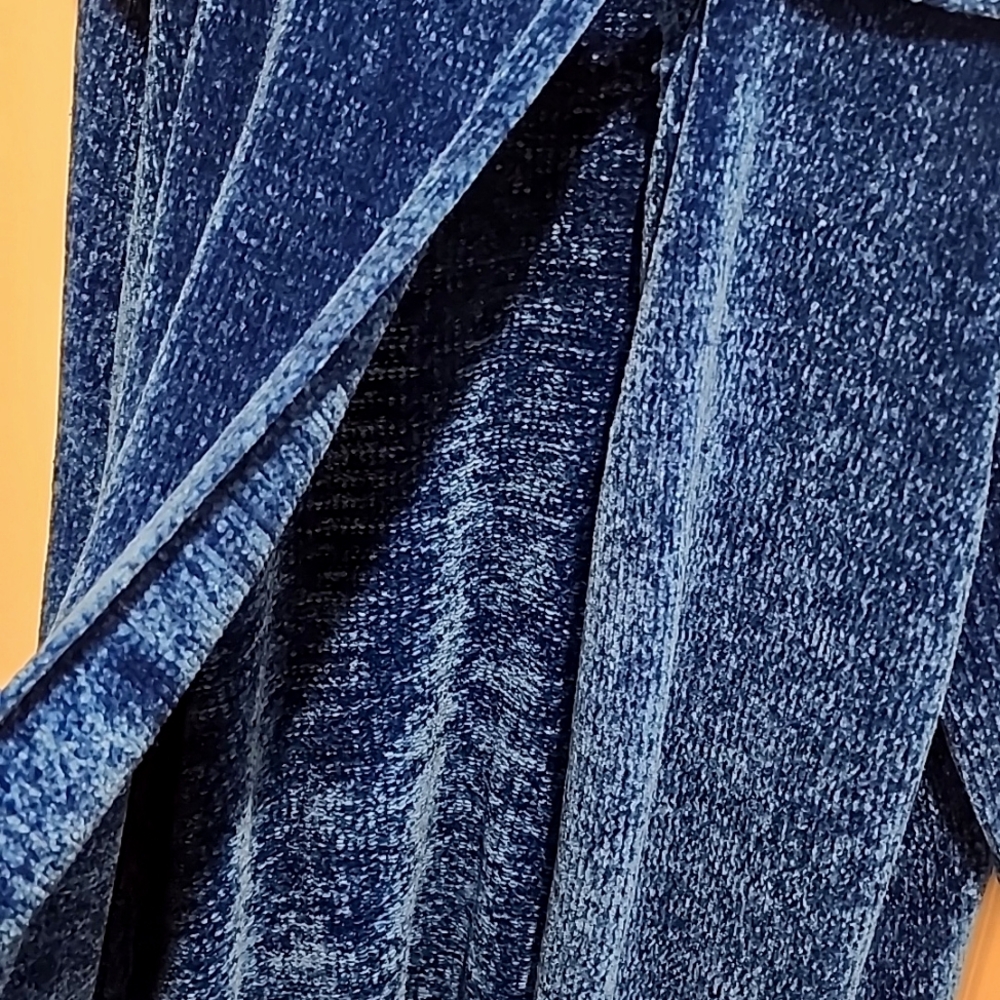 Antthony Timeless Textures blue cardigan  super soft chenille cardigan 1x/2x - Picture 5 of 8
